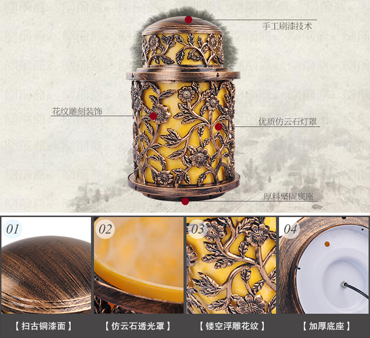 東莞七度照明(QDZTD-007)歐式仿古鑄鋁柱頭燈細節(jié)展示圖片