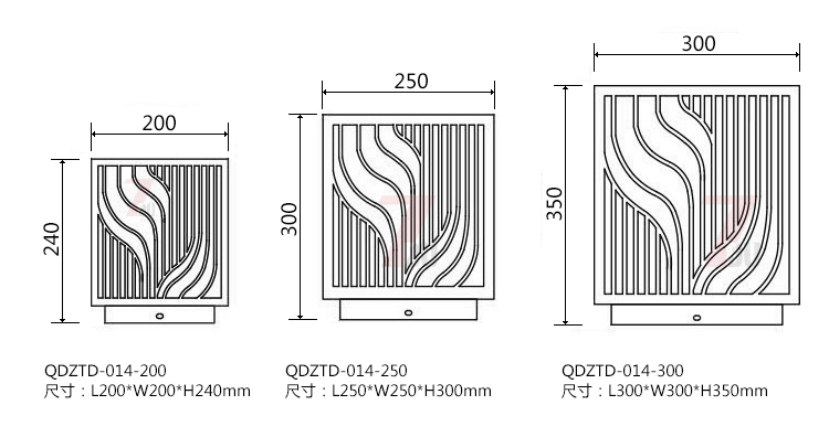 (QDZTD-014)~zΰ^200mm250mm300mmߴʾD